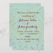 Moderne huwelijksuitnodigingen kaart (Voorkant / Achterkant)