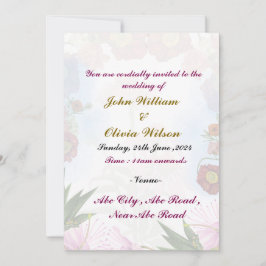 Moderne huwelijksuitnodigingen kaart