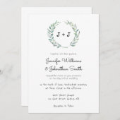 Moderne huwelijksuitnodigingen kaart (Voorkant / Achterkant)