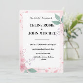 Moderne huwelijksuitnodigingen, minimalistische br kaart (Staand voorkant)