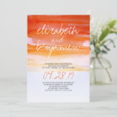 Moderne huwelijksuitnodigingen voor waterverf kaart (Staand voorkant)