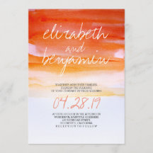 Moderne huwelijksuitnodigingen voor waterverf