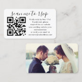 Moderne Huwelijkswebsite QR RSVP Foto Behuizing Bu Visitekaartje (Voorkant / Achterkant)