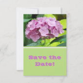 Moderne Hydrangea Save the Date Aankondiging (Voorkant)