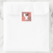 Moderne hygiëne uitgelegd ronde sticker (Tas)