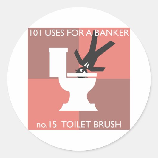 Moderne hygiëne uitgelegd ronde sticker (Voorkant)