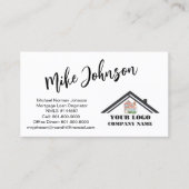 Moderne Hypotheek Professionele Logo QR Code Visitekaartje (Voorkant)