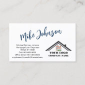 Moderne Hypotheek Professionele Logo QR Code Visitekaartje (Voorkant)