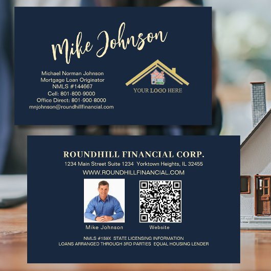 Moderne Hypotheek Professionele Logo QR Code Visitekaartje