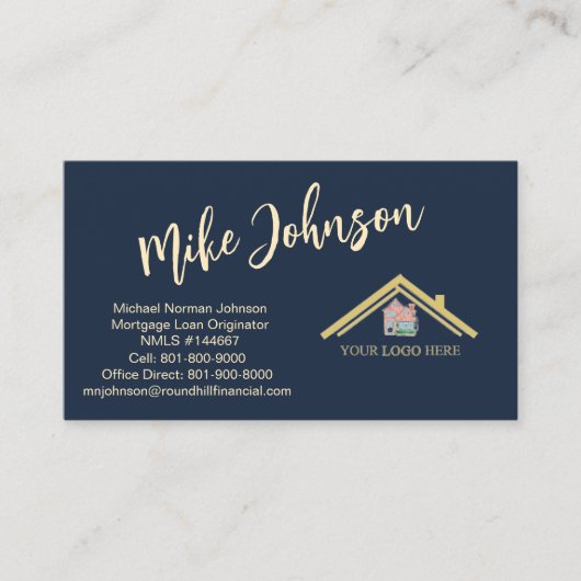 Moderne Hypotheek Professionele Logo QR Code Visitekaartje (Voorkant)