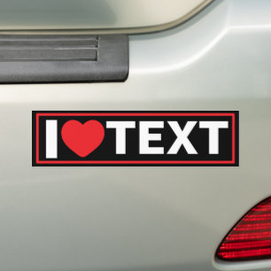 Moderne I Heart aangepaste bumpersticker