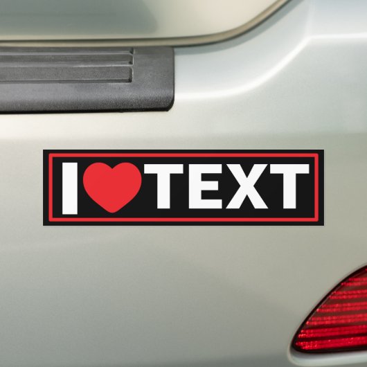 Moderne I Heart aangepaste bumpersticker (Op auto)