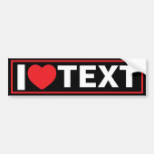Moderne I Heart aangepaste bumpersticker (Voorkant)