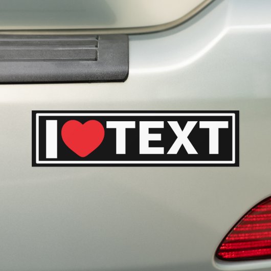 Moderne I Heart aangepaste bumpersticker (Op auto)