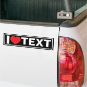 Moderne I Heart aangepaste bumpersticker (Op Truck)
