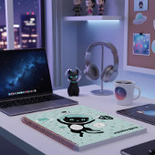 Moderne I heb meer ruimte-zwarte kat-Cartoon nodig Notitieboek