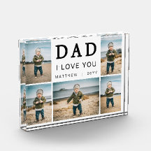 Moderne 'I Love You Dad' rastercollage met 5 foto'