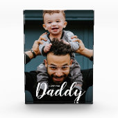 Moderne I Love You Dad Script Custom Photo Fotoblokken (Voorkant)