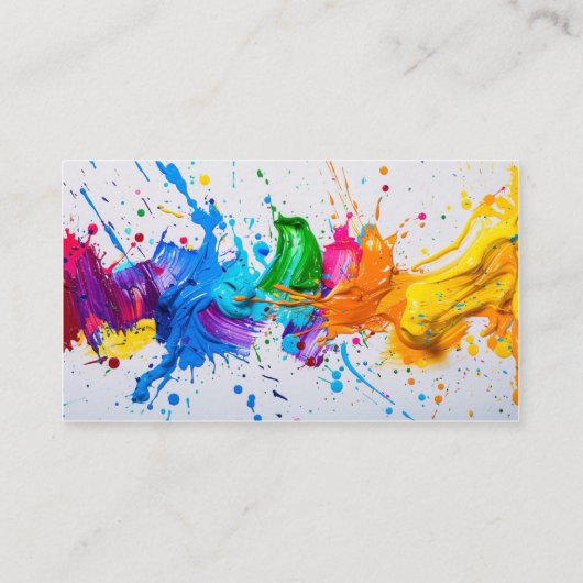 Moderne I olieverf Abstract Visitekaartje (Achterkant)