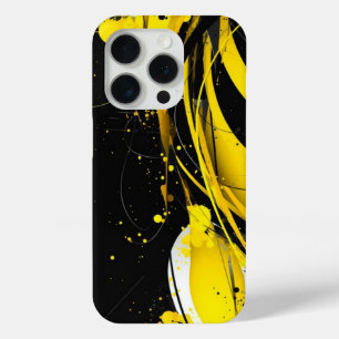Moderne i telefoon Vierkante Mosterd Gele Tonen iPhone 15 Pro Case