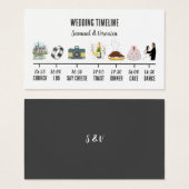 Moderne Icon Weddenschap tijdlijnkaart Visitekaartje (Voorkant /achterkant)