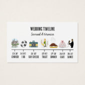 Moderne Icon Weddenschap tijdlijnkaart Visitekaartje (Voorkant)