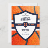 Moderne iconische basketbal logo verjaardag kaart (Voorkant)