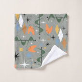 Moderne  iconische maagsterborst grijze lijnen bad handdoek (Wasdoekje)