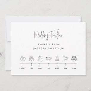 Moderne Icons Wedding Chronologie Orde van Gebeurt