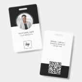 Moderne ID Aangepaste Logo-werknemer Foto geperson Badge (Voor- en achterkant)