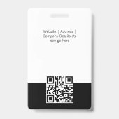 Moderne ID Aangepaste Logo-werknemer Foto geperson Badge (Achterkant)