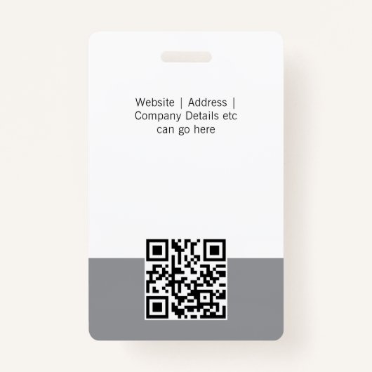 Moderne ID Aangepaste Logo-werknemer Foto geperson Badge (Achterkant)