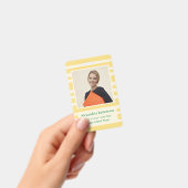 Moderne ID Badge met Gele Strepen voor Leraren (Handheld)