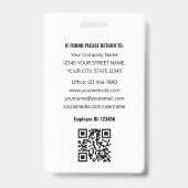 Moderne ID-badge Werknemer Minimalistisch Groen Badge (Achterkant)
