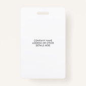 Moderne ID Custom Medewerker Badge (Achterkant)