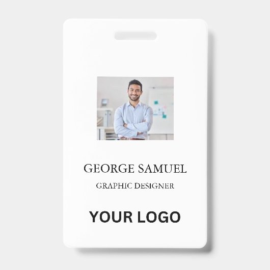 Moderne ID-Kaart | Aangepaste Bedrijf Logo Medewer Badge (Voorkant)