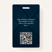 Moderne ID Kaart Business Employee Badge (Achterkant)