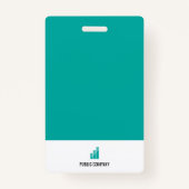 Moderne ID Kaart minimalistisch groen personeelsli Badge (Achterkant)