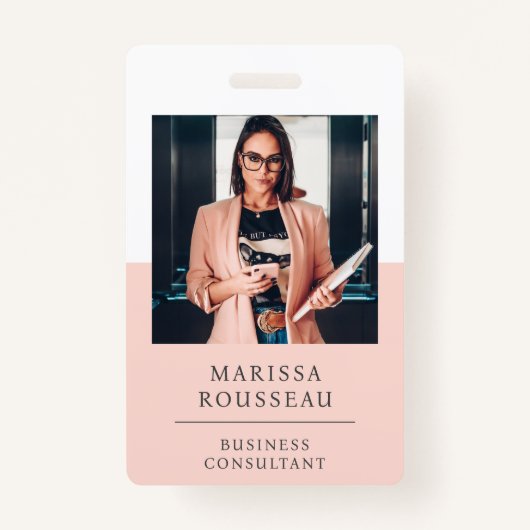 Moderne ID-Kaart | Minimalistische bedrijfsadviseu Badge (Voorkant)