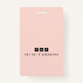 Moderne ID-Kaart | Minimalistische bedrijfsadviseu Badge (Achterkant)