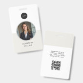 Moderne ID-Kaart | Minimalistische zakelijke medew Badge (Voor- en achterkant)