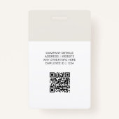 Moderne ID-Kaart | Minimalistische zakelijke medew Badge (Achterkant)