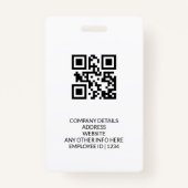 Moderne ID-Kaart, minimalistische zakelijke medewe Badge (Achterkant)