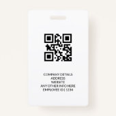 Moderne ID-Kaart, minimalistische zakelijke medewe Badge (Achterkant)
