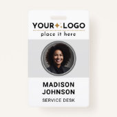 Moderne ID Kaart Minimalistische Zakelijke Medewer Badge (Voorkant)