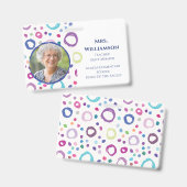 Moderne ID-kaart voor docenten personeel foto Badge (Voor- en achterkant)