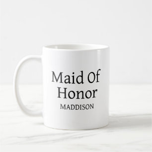 Moderne id Maid of Honor Custom Name Coffee Mok