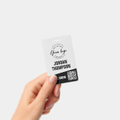 Moderne ID Minimalistische QR-code Aangepaste logo Badge (Handheld)