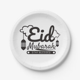 Moderne id Mubarak Happy Eid Papieren Bordje