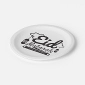 Moderne id Mubarak Happy Eid Papieren Bordje (Gekanteld)